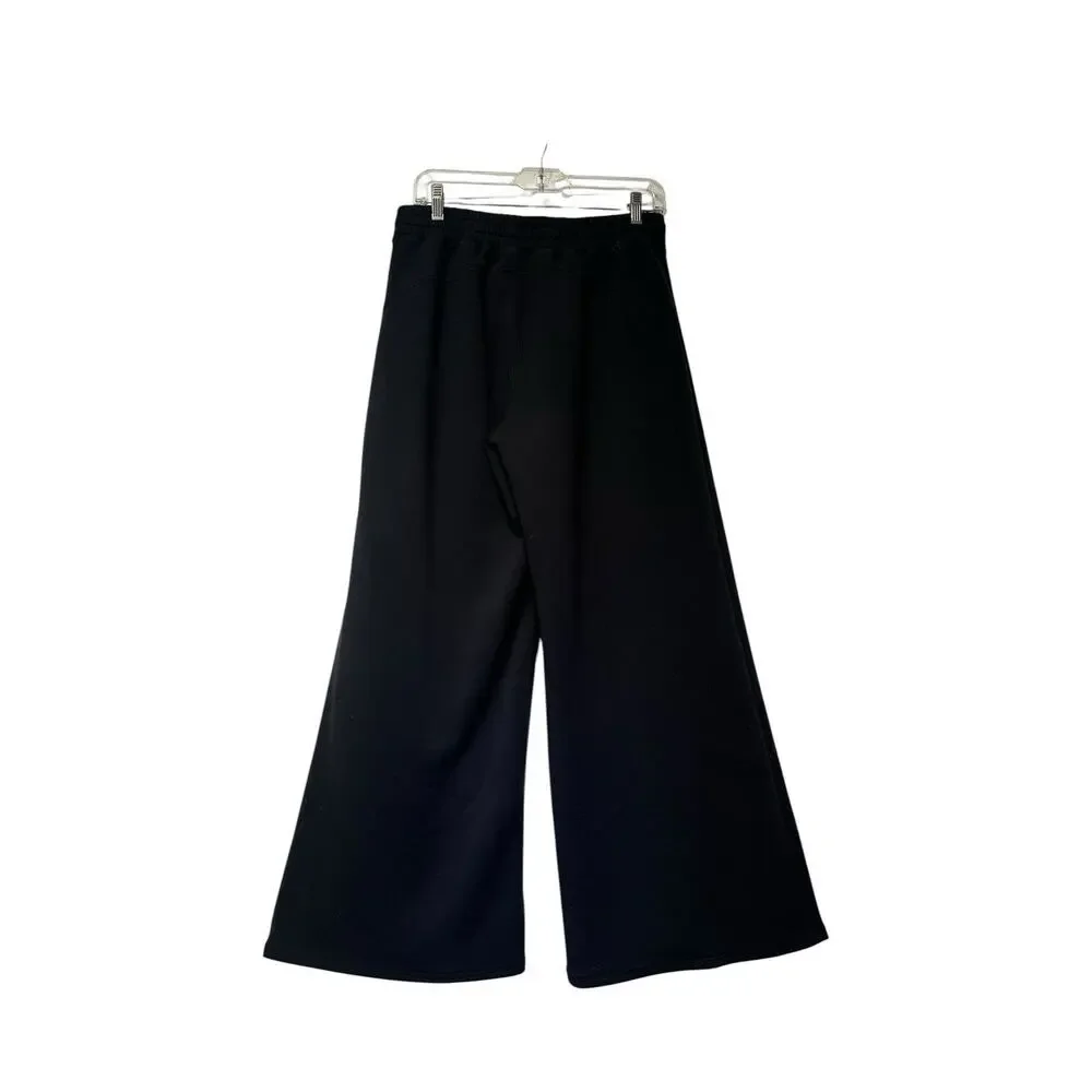 Spanx AirEssentials Wide Leg Pants Black Drawstring Lounge Trousers Large L